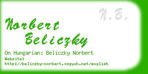 norbert beliczky business card